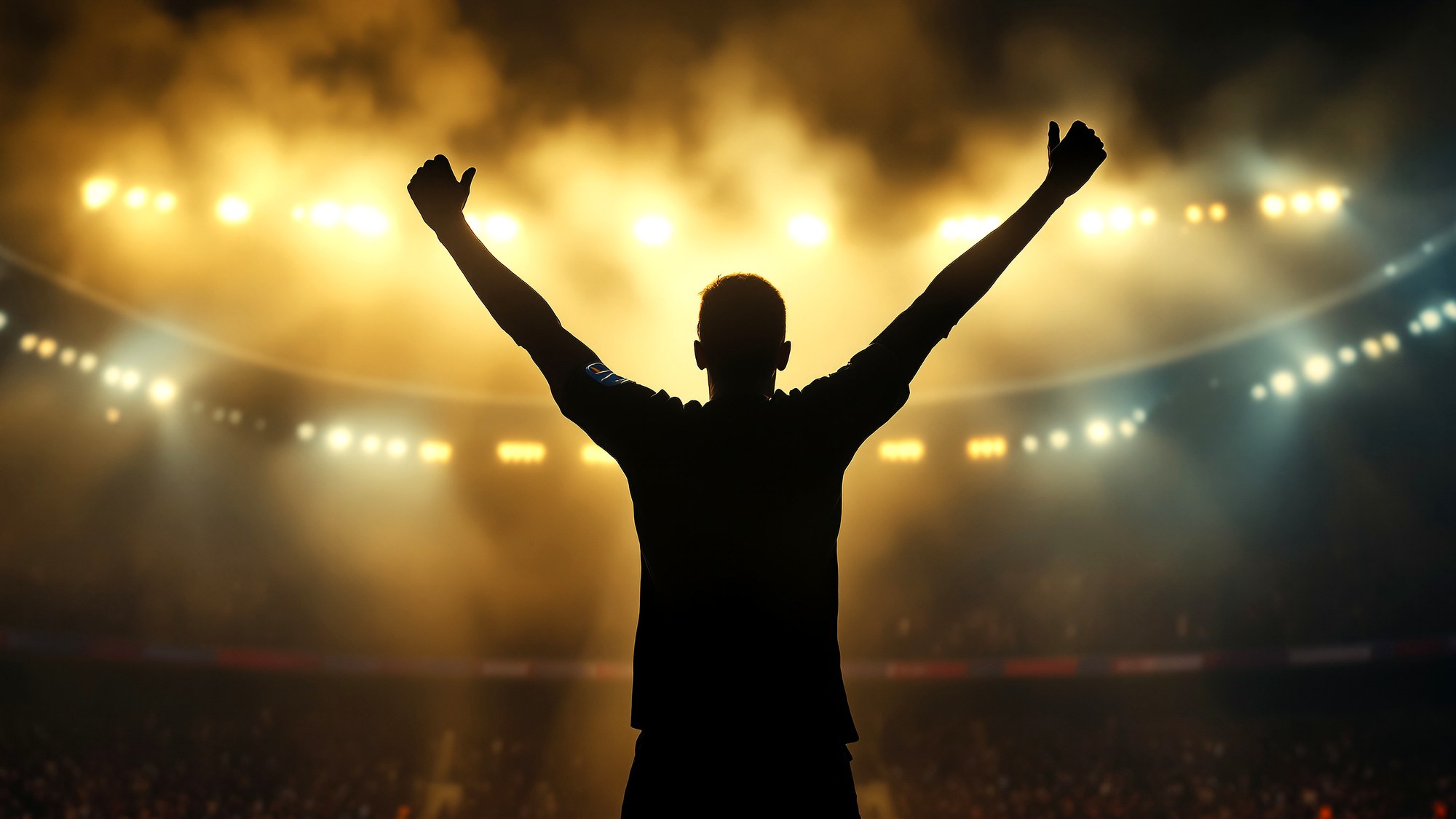 Striker celebrates